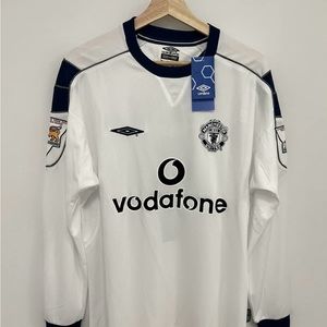 NWT 2000/01 Manchester United Retro Away Jersey #7 BECKHAM.